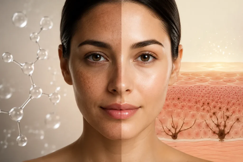 Glutathione effects on skin tone and cellular health