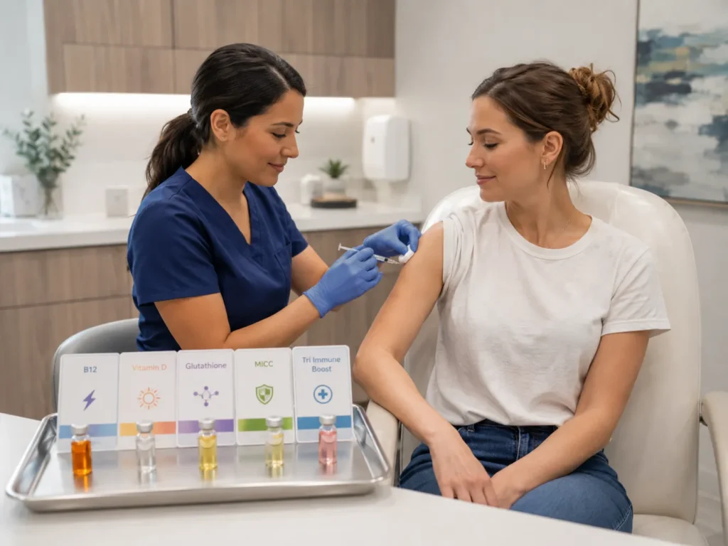 IM shots in Staten Island including B12, Vitamin D, Glutathione, MICC, and Tri Immune Boost